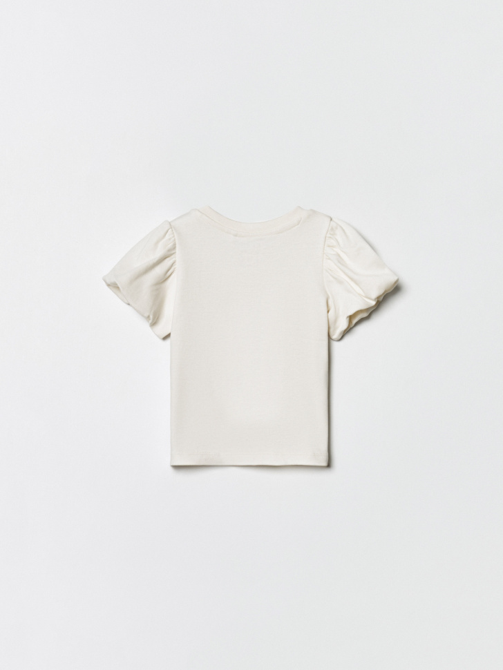 футболка с рукавами-фонариками для малышей от бренда sela вид слева