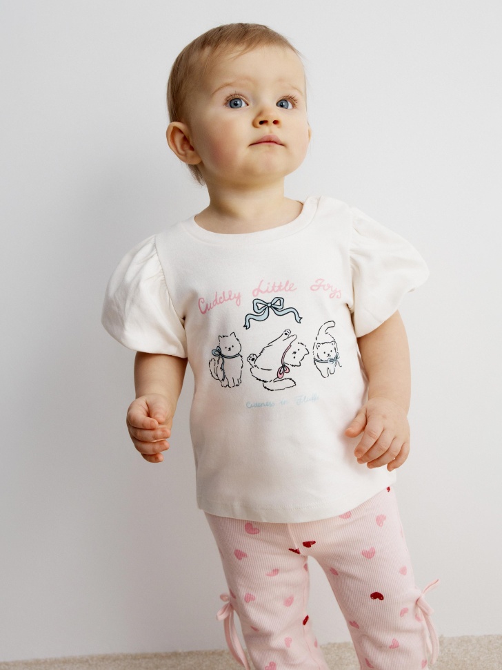 

Футболка с рукавами-фонариками для малышей, SL6802000501