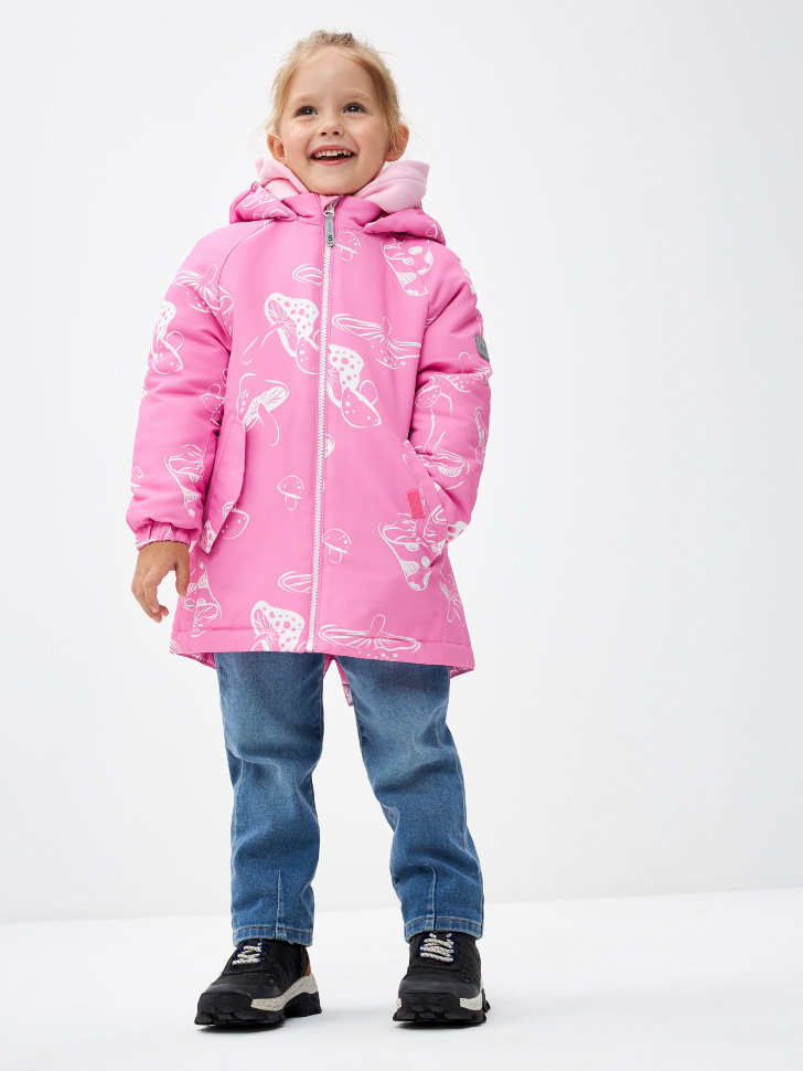 Демисезонная куртка для девочек (розовый, 98) sela 4680168348419 - фото 2