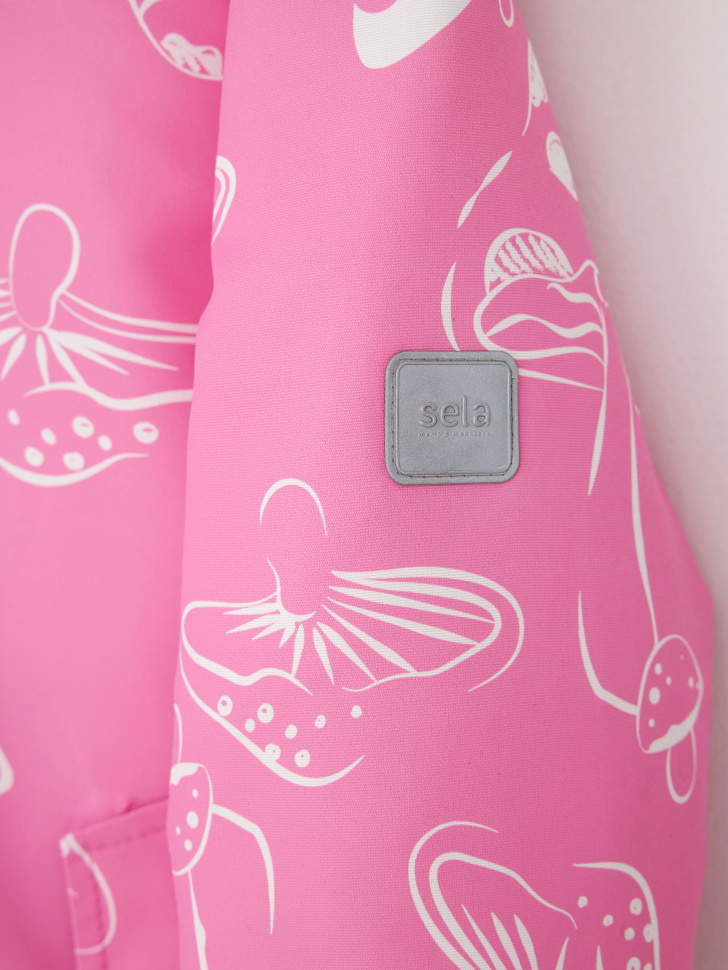 Демисезонная куртка для девочек (розовый, 98) sela 4680168348419 - фото 6