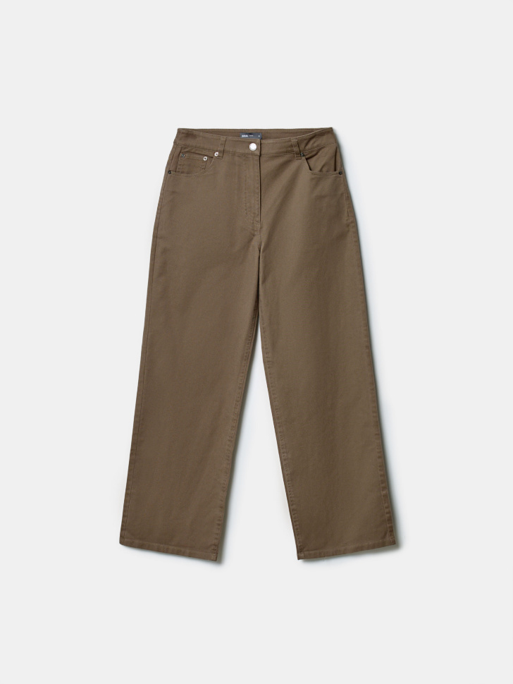 Прямые брюки SELA, хаки, арт. 43360