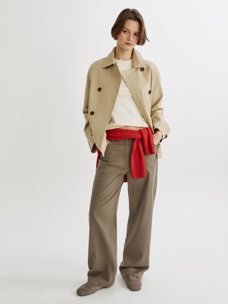 прямые брюки из мягкого хлопка с тенселем 4610517509291 фотография