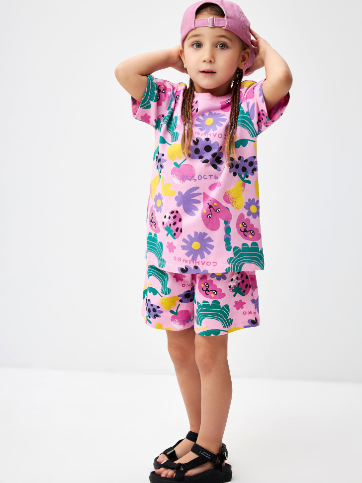 

Шорты с принтом sela x Маша Сомик для девочек