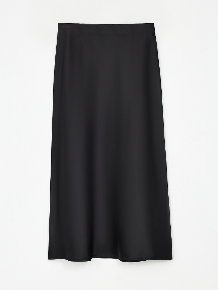 Сатиновая юбка миди (черный, M) sela 4680168433528 - фото 7