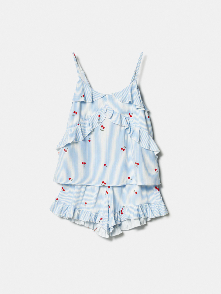 Пижама SELA для девочек, голубой, арт. 45457