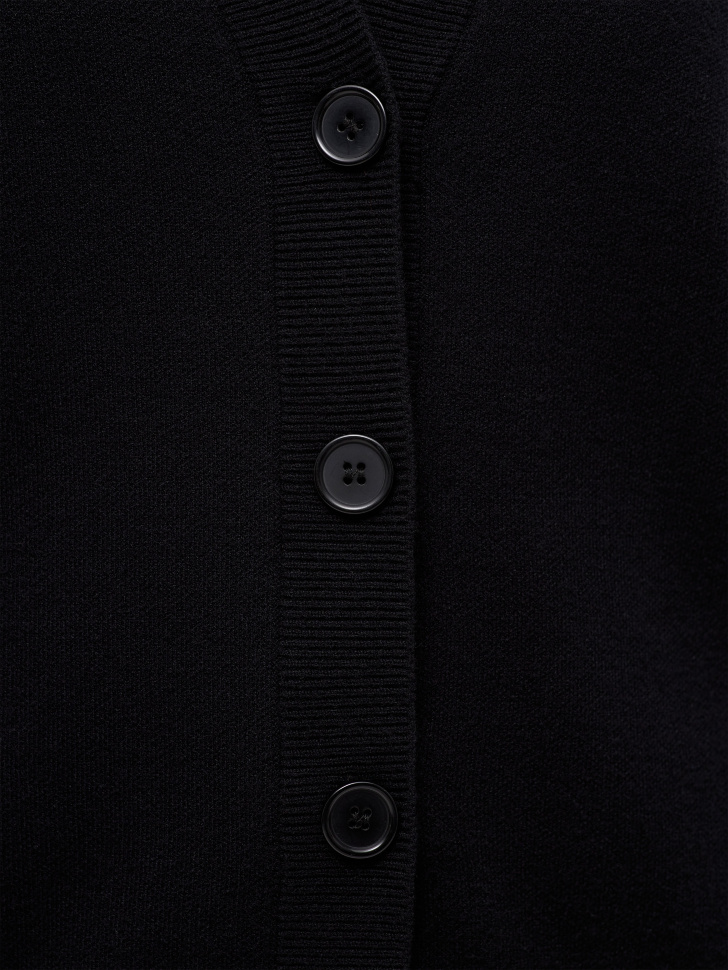 Базовый вязаный кардиган (черный, L) sela 4680129901141 - фото 5