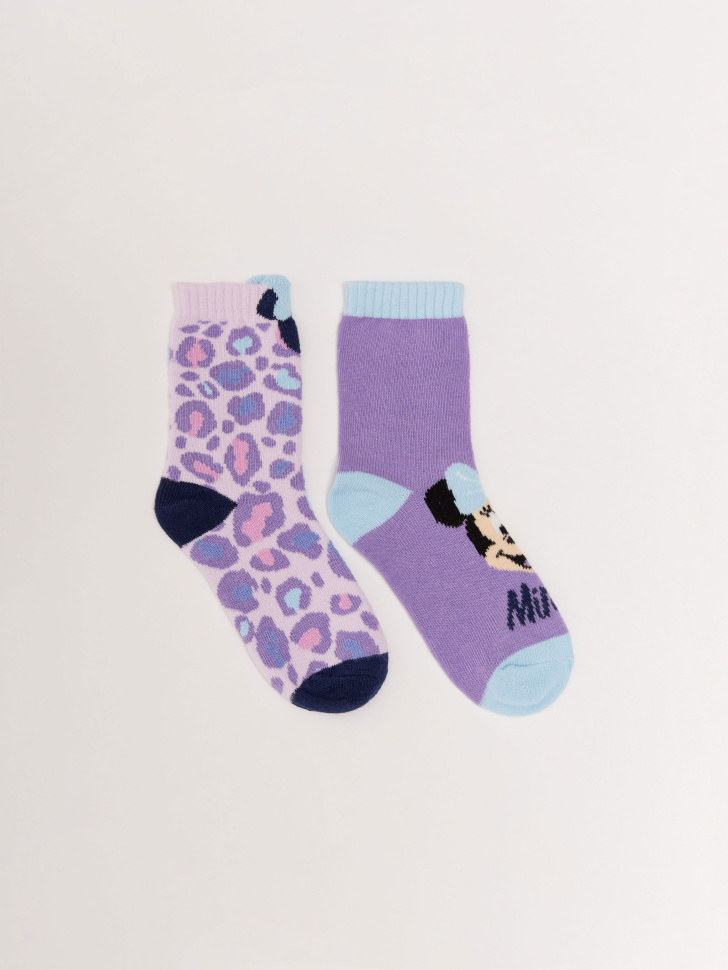 Набор из 2 пар носков с принтом Disney Mickey Mouse для девочек (принт, 14-16)