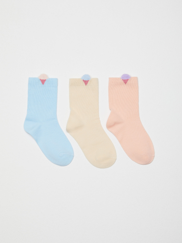 

Набор из 3 пар носков для девочек, Принт