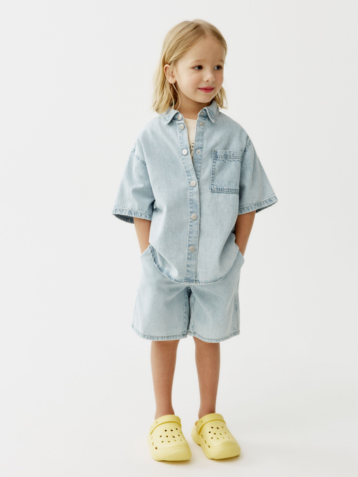 джинсовые шорты на резинке для мальчиков 4610517885333 фотография