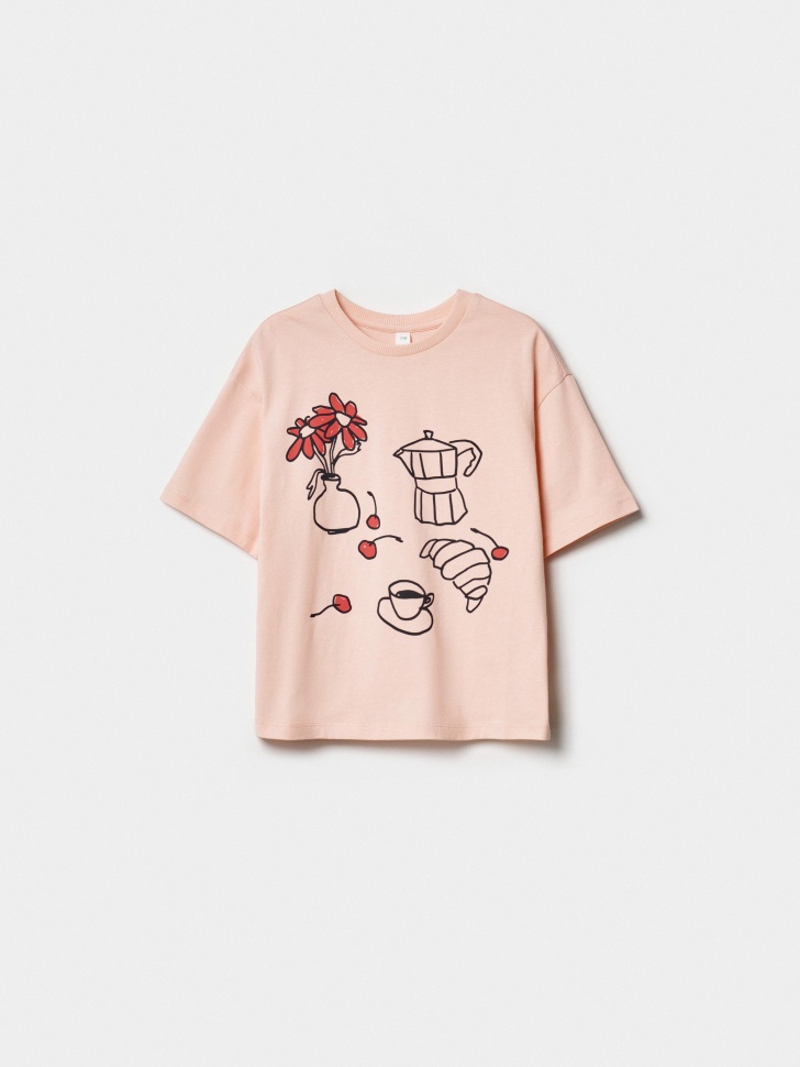 Футболка для девочек Sela, розовый, арт. 50498