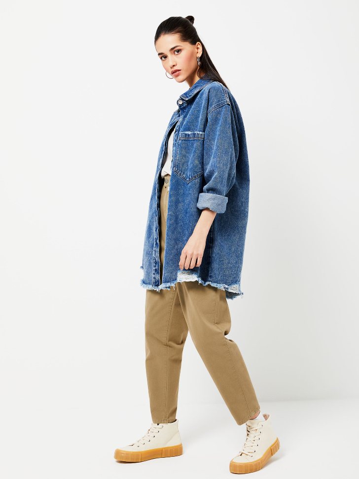 

Брюки paperbag fit, Зеленый
