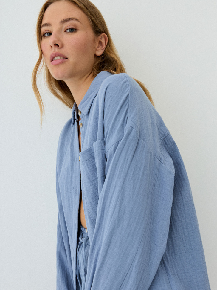 

Оверсайз рубашка из муслина, 4805010508