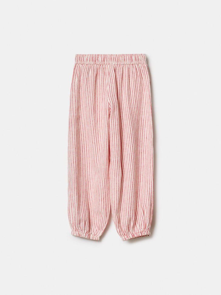 свободные брюки из смесового льна для девочек от бренда sela вид слева