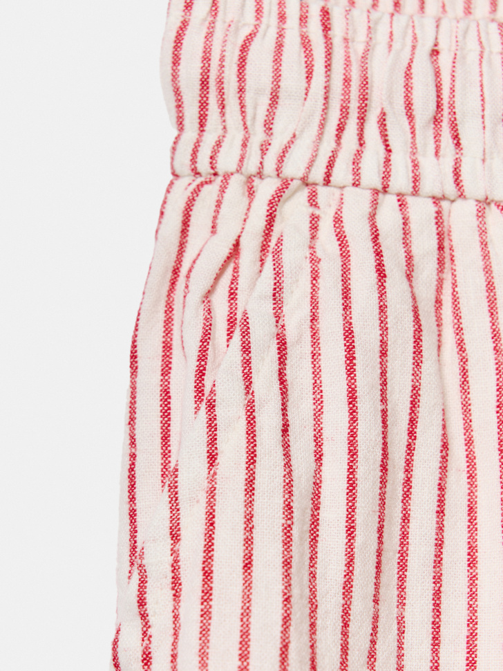 свободные брюки из смесового льна для девочек по цене 1999 руб вид справа