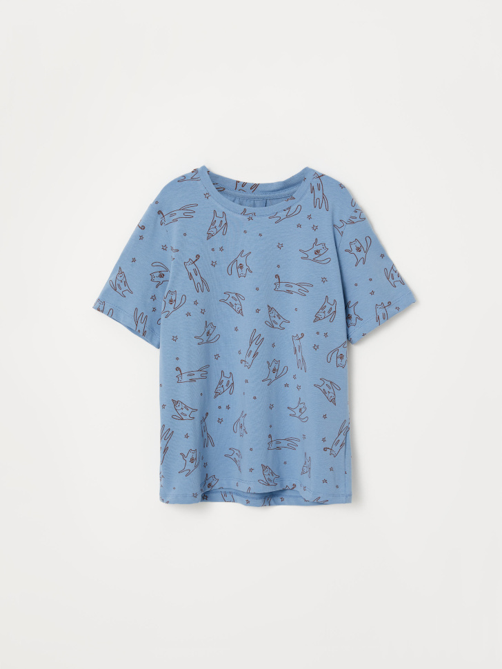 Пижама с принтом для девочек (голубой, 122-128 (7-8 YEARS)) sela 4680129055844 - фото 2