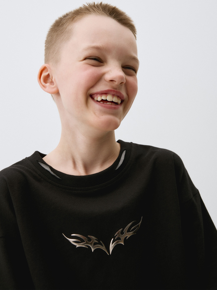 лонгслив оверсайз с принтом детский 4680704102963 в интернет магазине