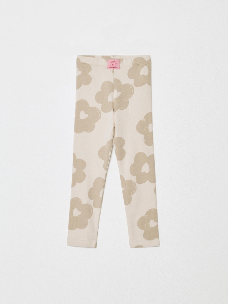 леггинсы из футера с принтом для девочек 4680798116686 фотография