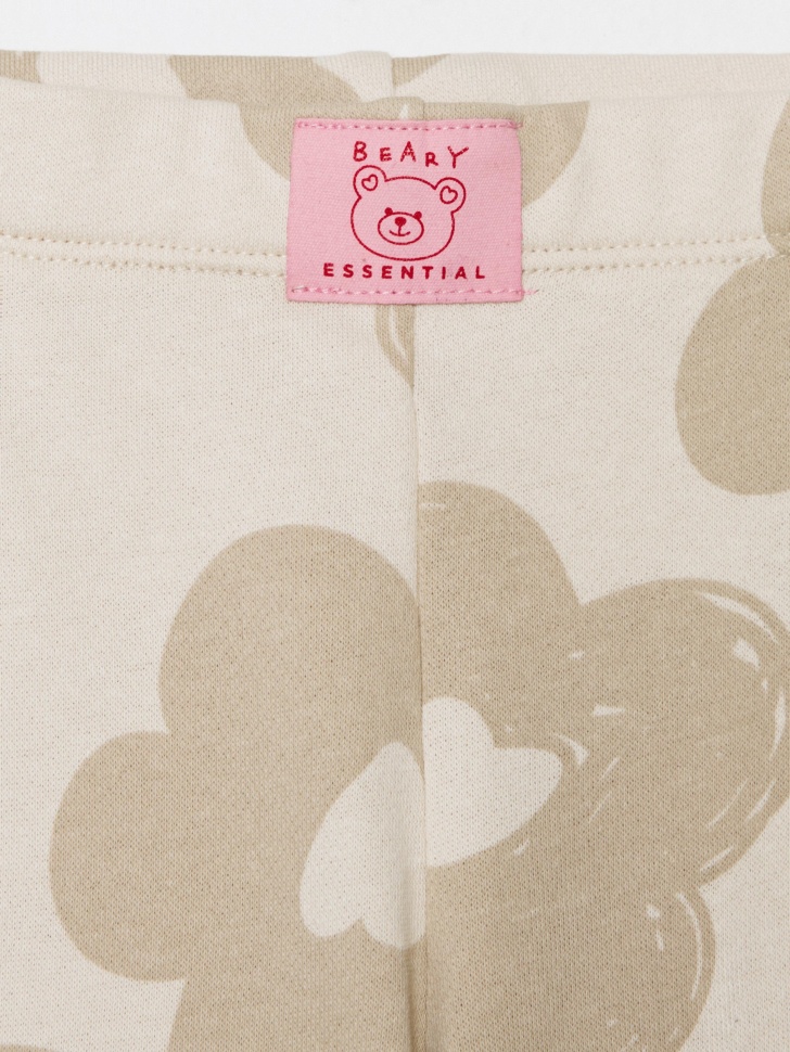 леггинсы из футера с принтом для девочек 4680798116686 в интернет магазине