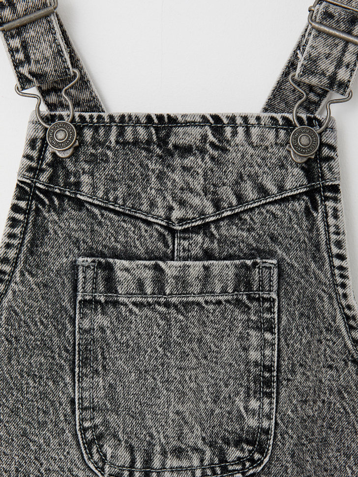 сарафан джинсовый для девочек (серый, 98/ 3-4 YEARS) sela 4680129287559 - фото 3