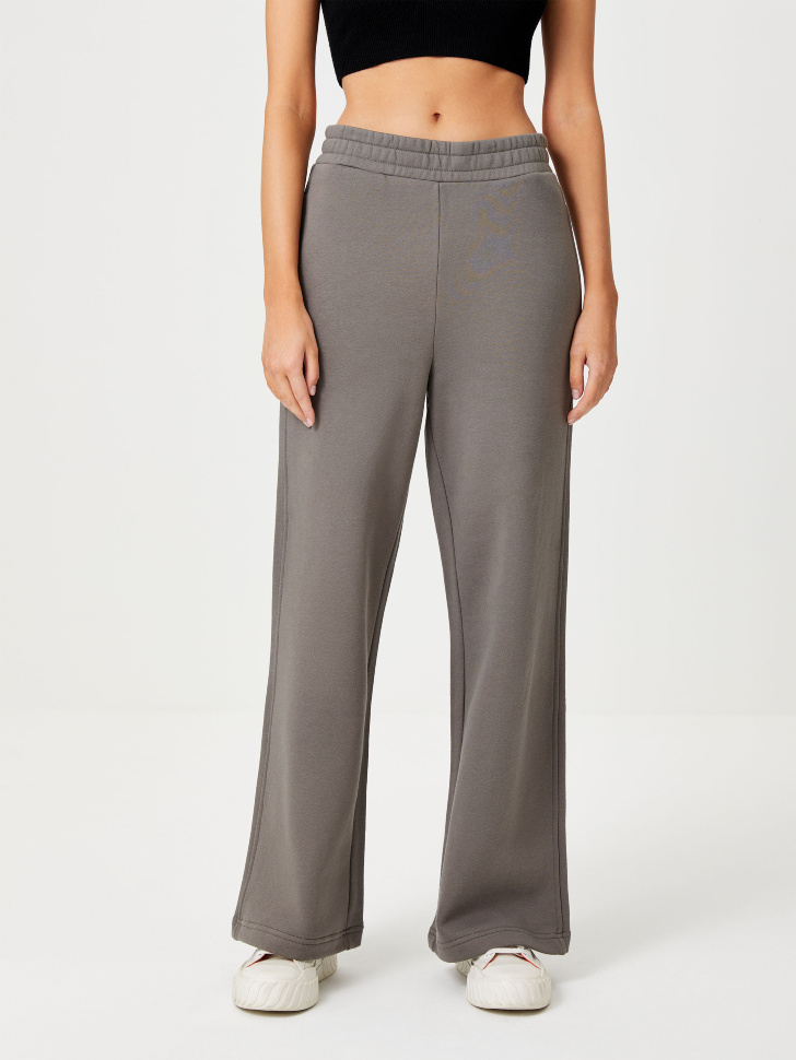 Трикотажные широкие брюки (серый, XL) sela 4680129207342 - фото 2