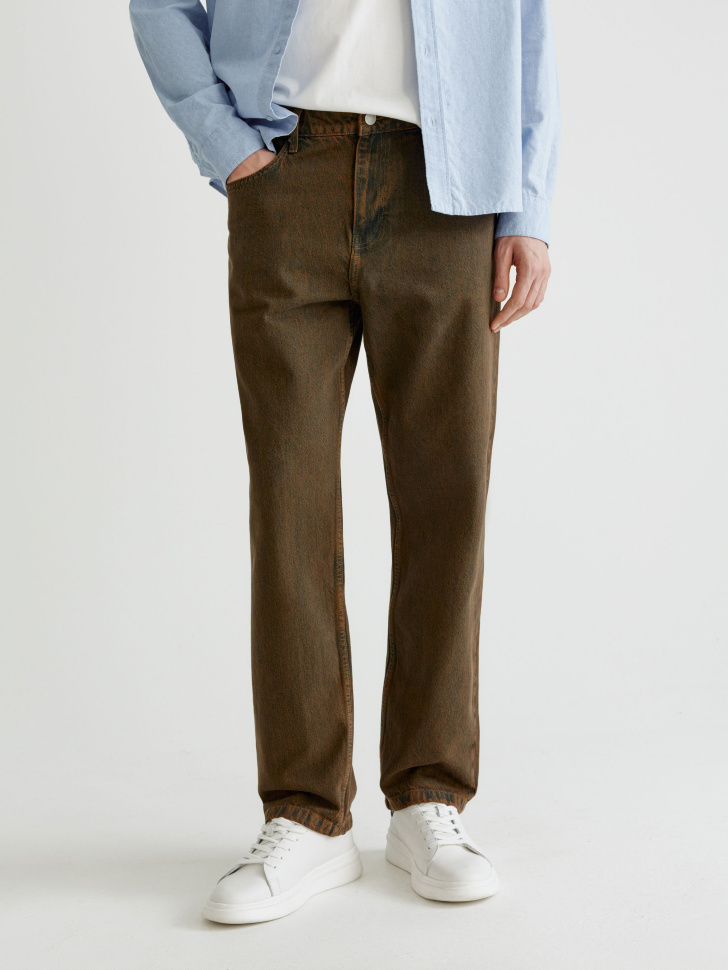 прямые джинсы со средней посадкой от бренда sela вид слева