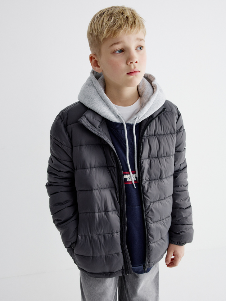 Куртка стеганая SELA для мальчиков, серый, арт. 35792