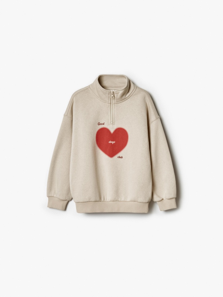 Свитшот Sela с воротником на молнии, арт. 38499