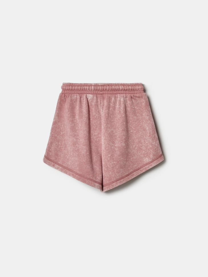 трикотажные шорты с эффектом стирки для девочек по цене 1699 руб вид справа