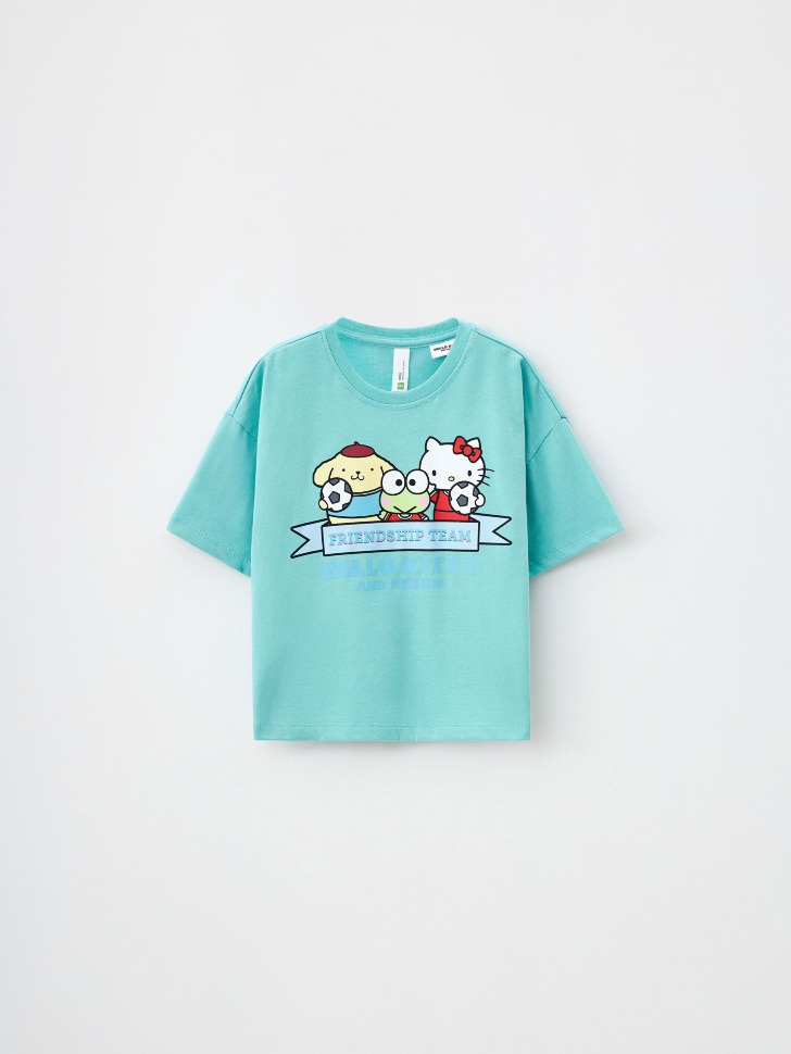 Укороченная футболка с принтом Hello Kitty для девочек