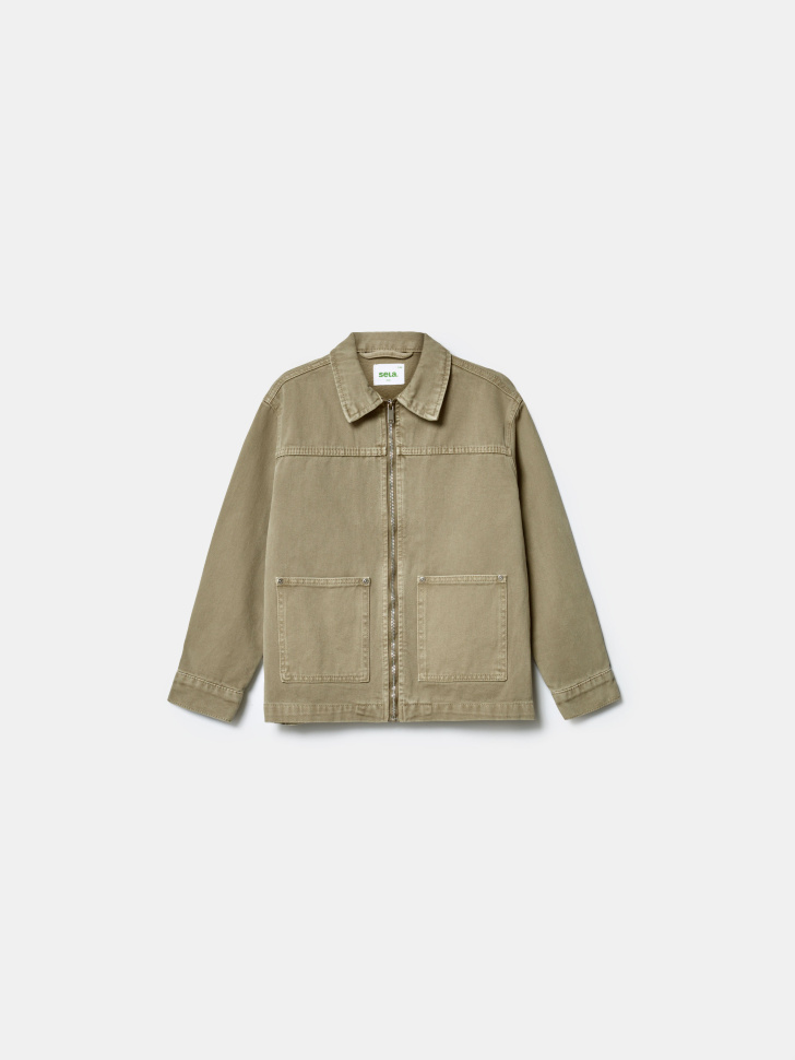 Джинсовая куртка Sela, хаки, арт. 43944