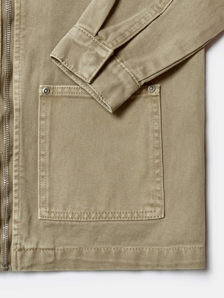 джинсовая куртка на молнии для мальчиков классического стиля с лицевой стороны