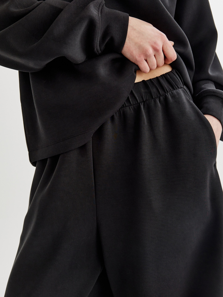 брюки-аладдины из интерлока из россии вид сбоку