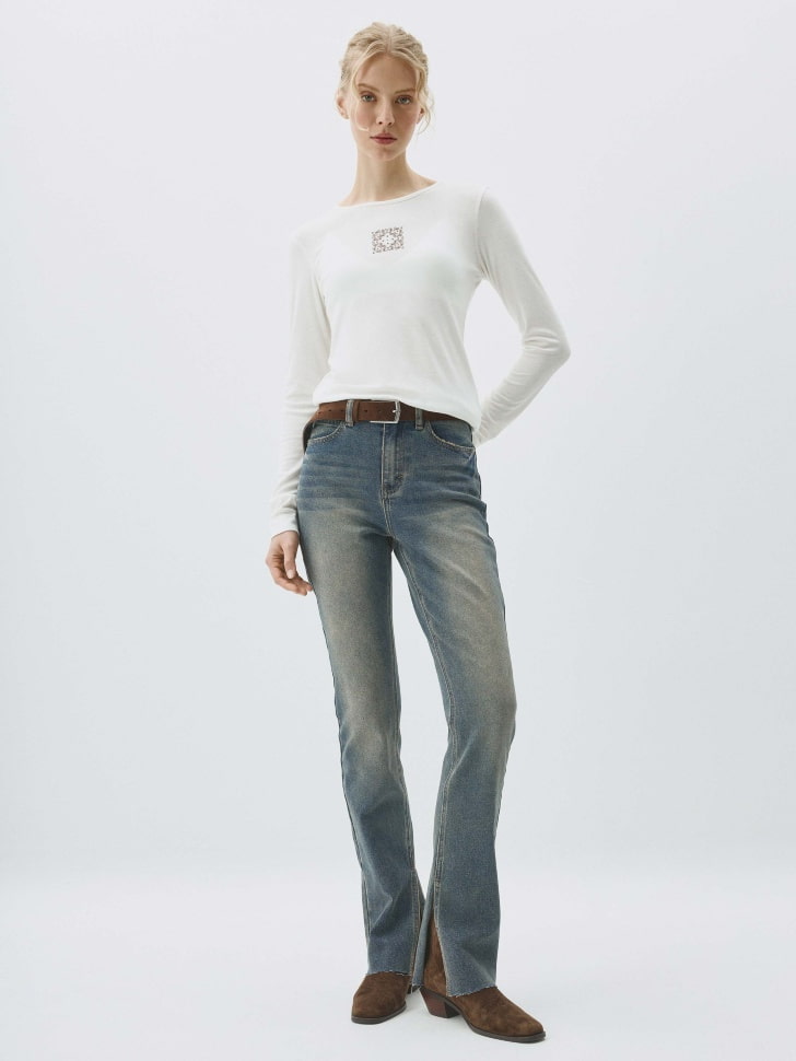 Джинсы 426 SLIM FIT с разрезами