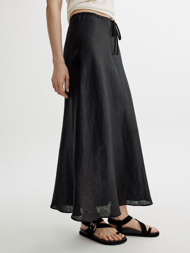 юбка миди из льна по цене 4599 руб вид справа