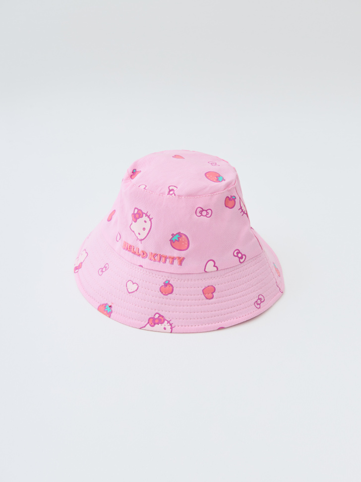

Панама с вышивкой и принтом Hello Kitty для девочек