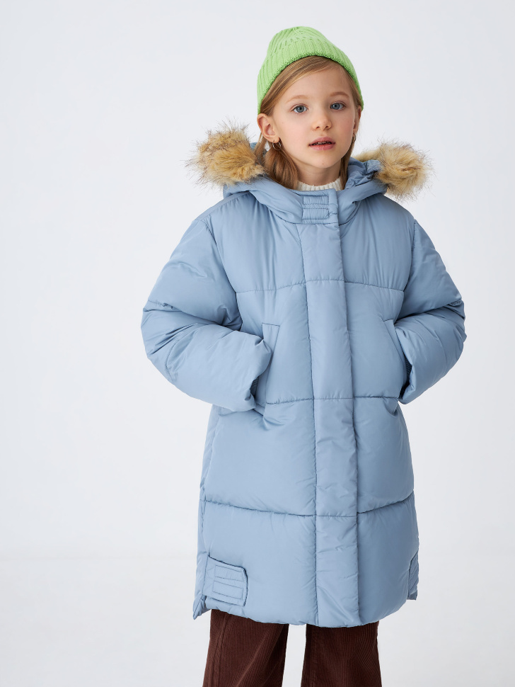 

Зимний стеганый пуховик для девочек