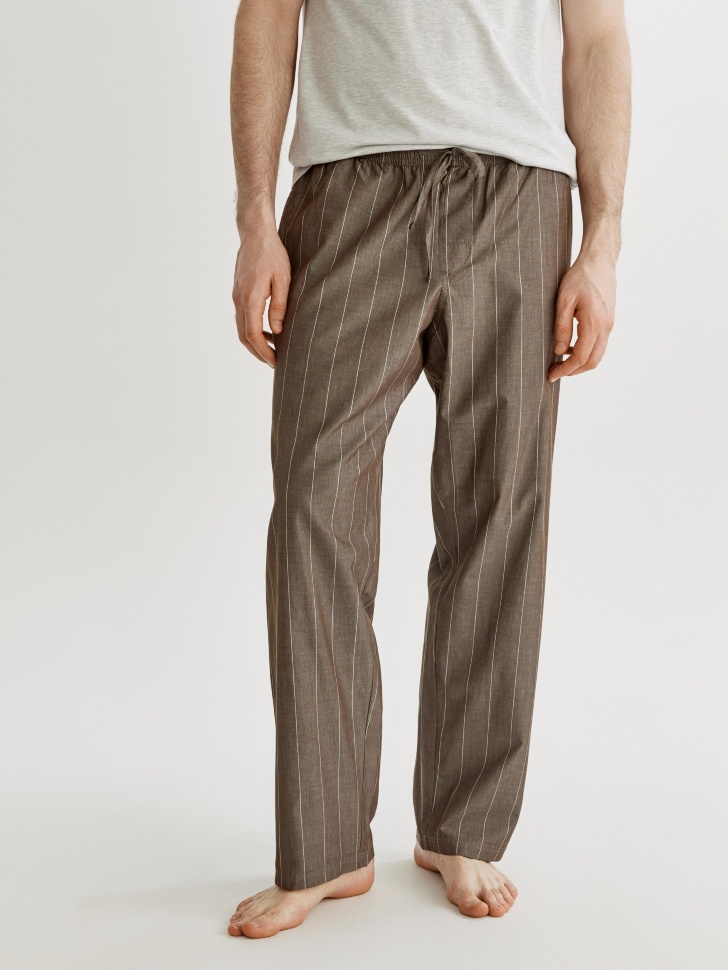 домашние брюки из хлопка от бренда sela вид слева