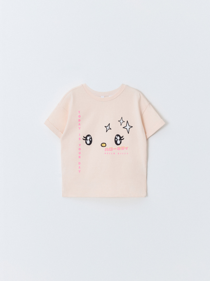 

Футболка оверсайз с принтом Hello Kitty для девочек