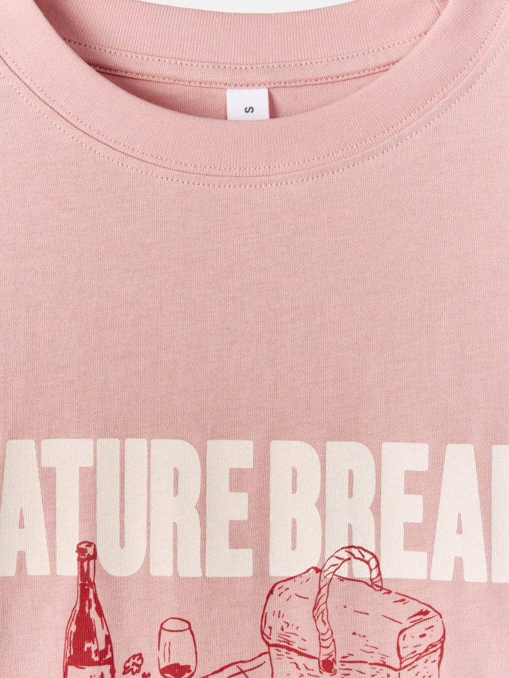 футболка оверсайз с принтом от бренда sela вид слева