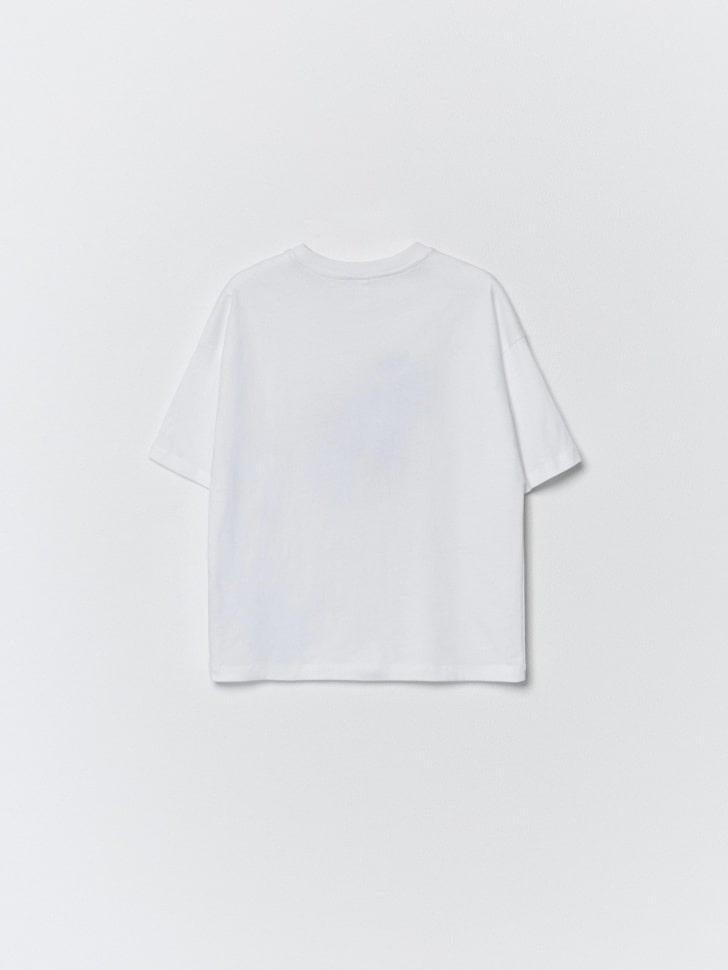 футболка оверсайз с новогодним принтом для девочек 4680798763521 по низкой цене