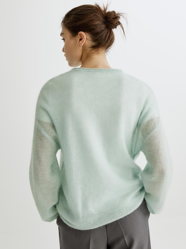 вязаный джемпер из смесовой шерсти альпаки по цене 4599 руб вид справа