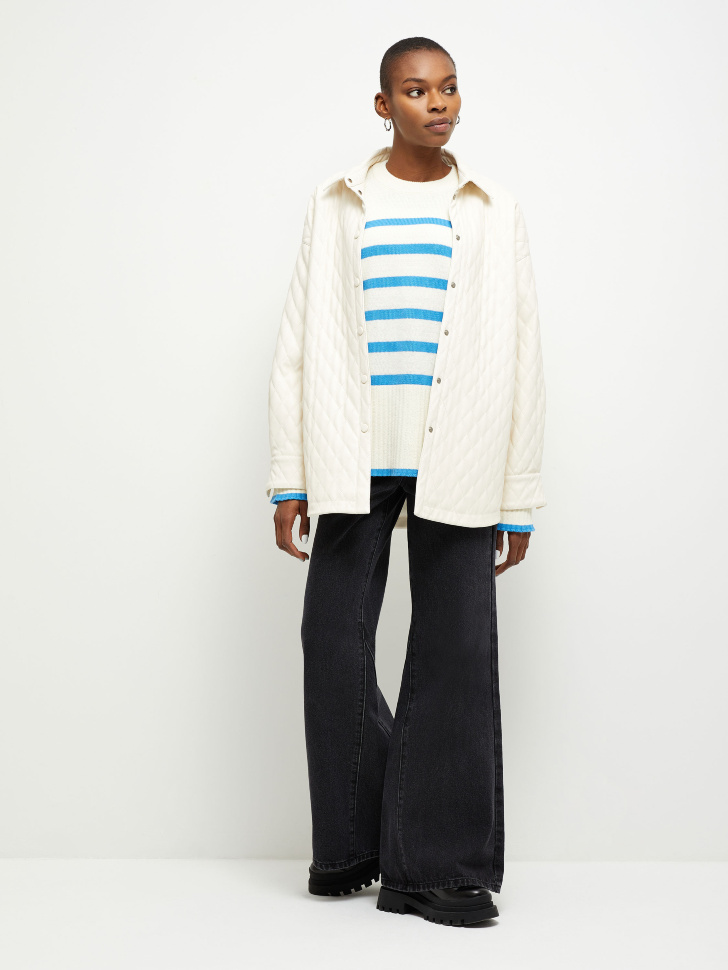 Джинсы клеш (серый, S)