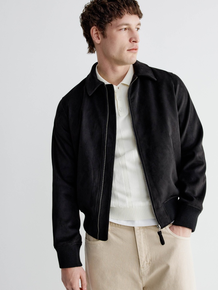 Замшевый бомбер SELA с воротником, арт. 38250