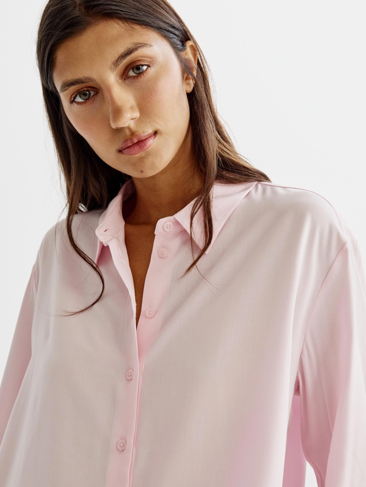 рубашка классическая из вискозы по цене 1799 руб вид справа