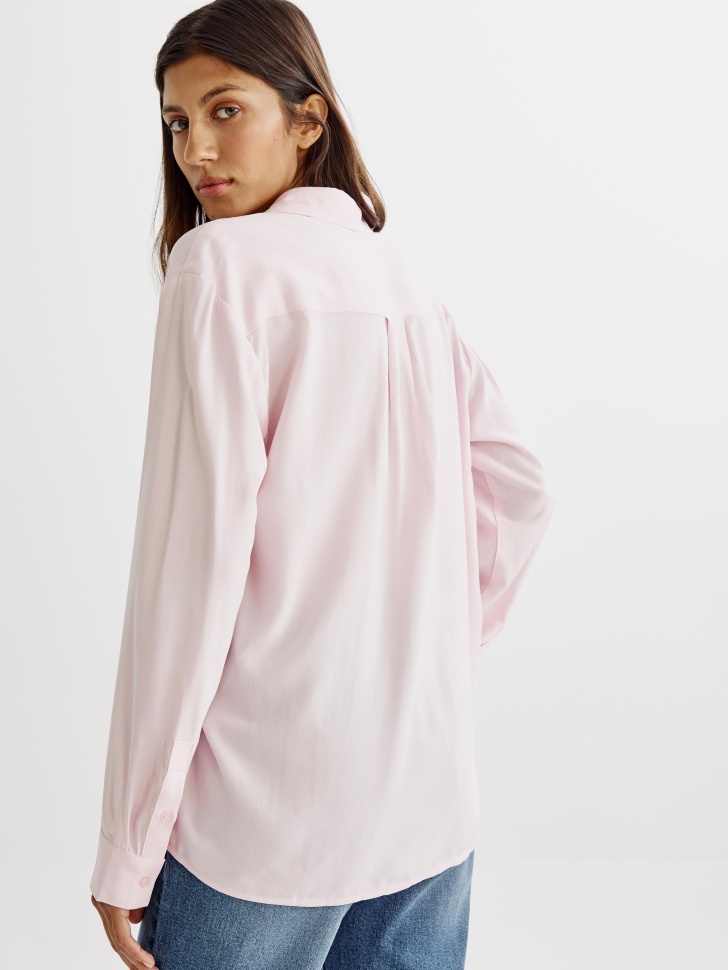 рубашка классическая из вискозы из россии вид сбоку