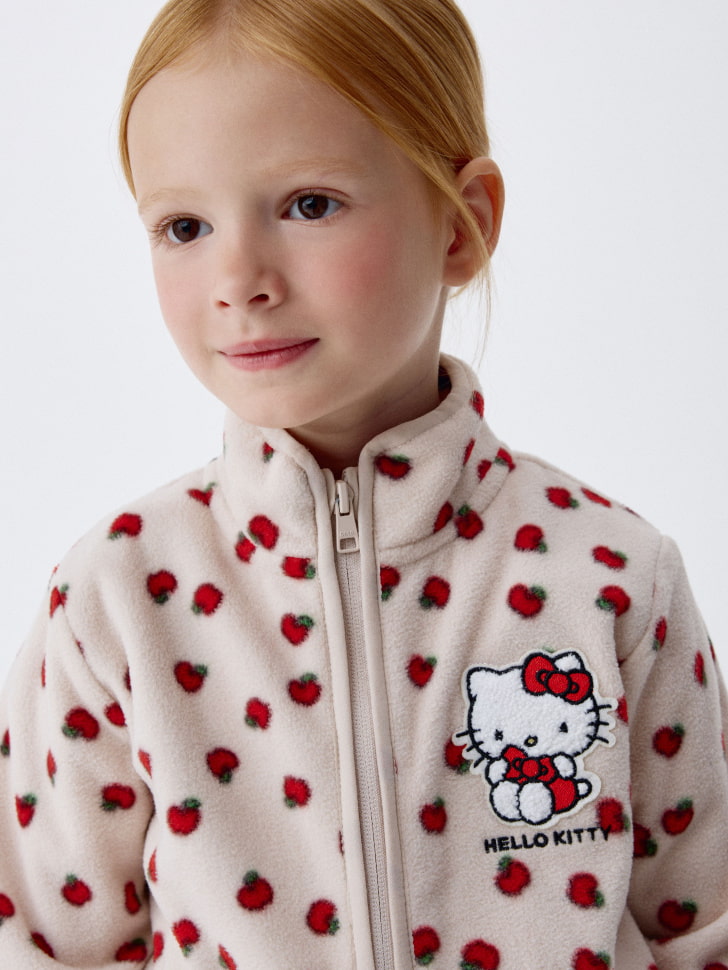 Флисовая толстовка с Hello Kitty для девочек. Фото №3