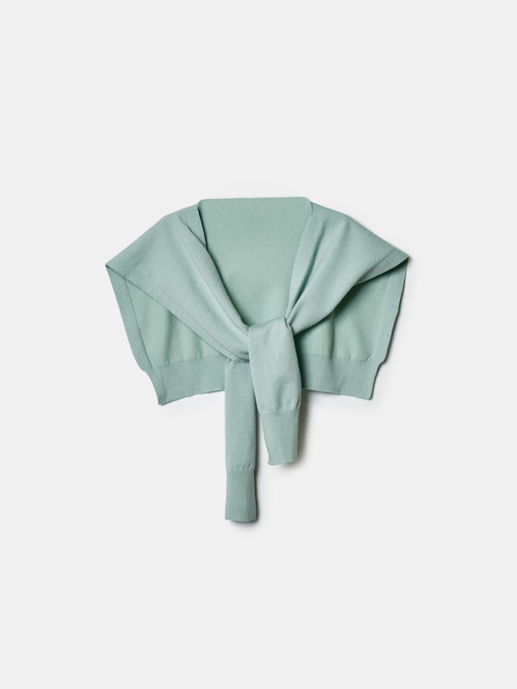 Вязаная накидка-шарф SELA Young, зеленый, арт. 41975