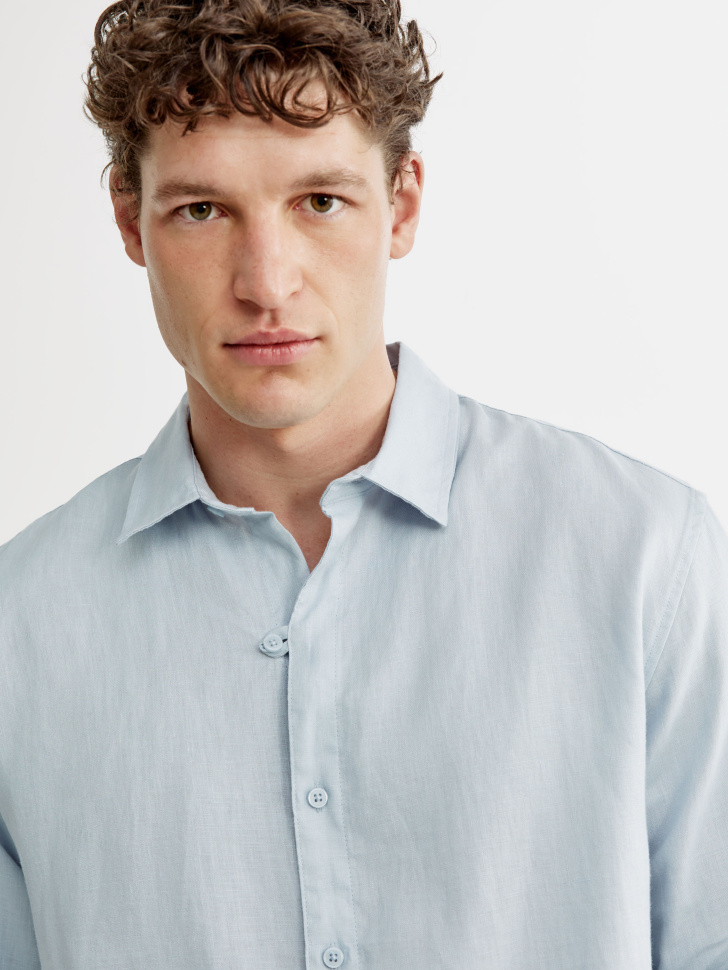 рубашка из 100% премиального льна по цене 4999 руб вид справа