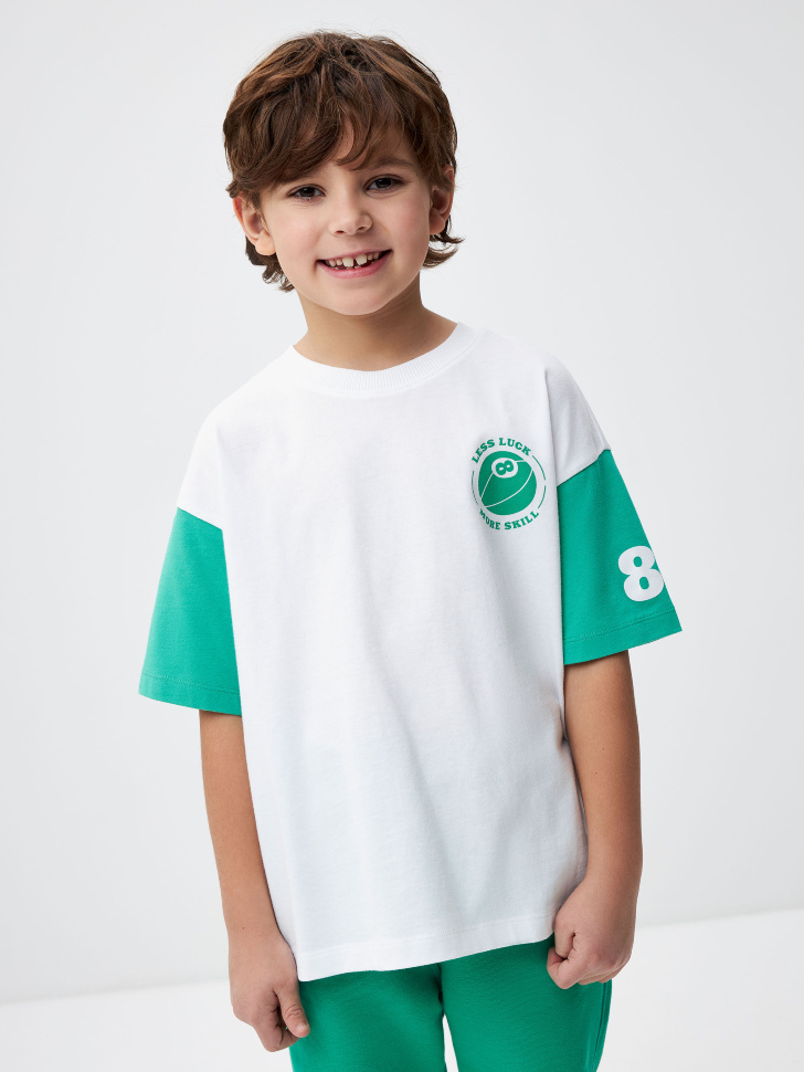

Футболка с принтом для мальчиков, Белый