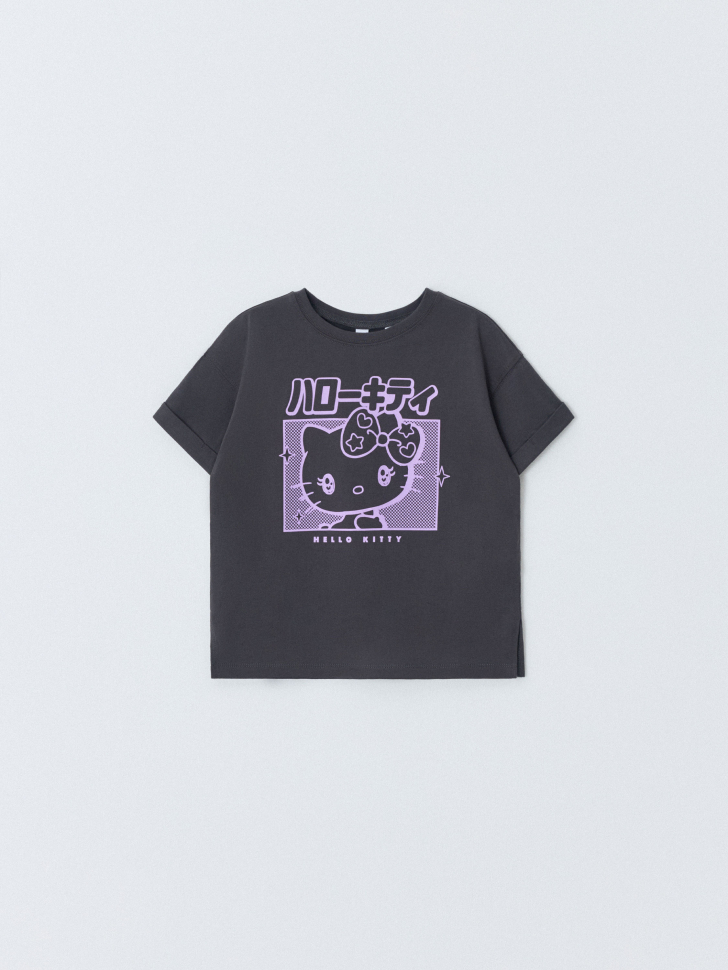 

Футболка оверсайз с принтом Hello Kitty для девочек